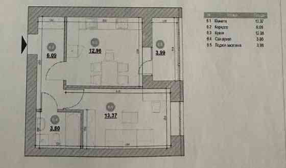 Продаж 1-но кім квартира.Вул.Залізнична Львів