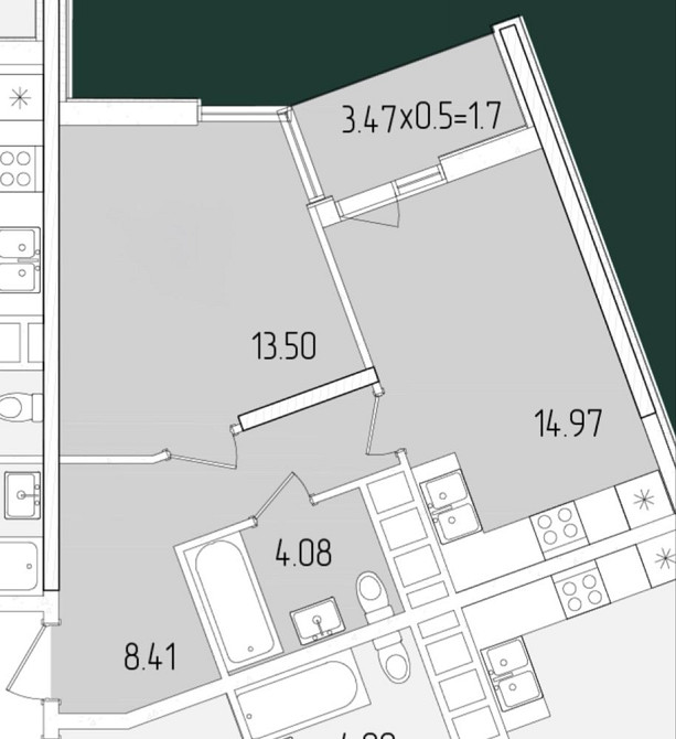 1комн квартира на Краснова / жемчужина Одеса - зображення 4