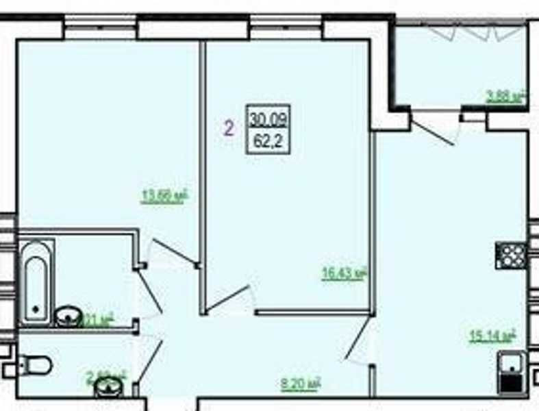 Отличная планировка! 2к в  новострое ЖК Сказка. Холодная Гора.Q Харків - зображення 2