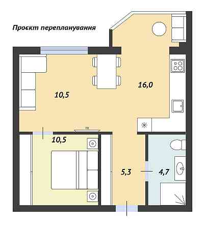 продаж 1к квартири ЖК Одеський квартал Крюківщина Ремонт "під чистову" Крюковщина