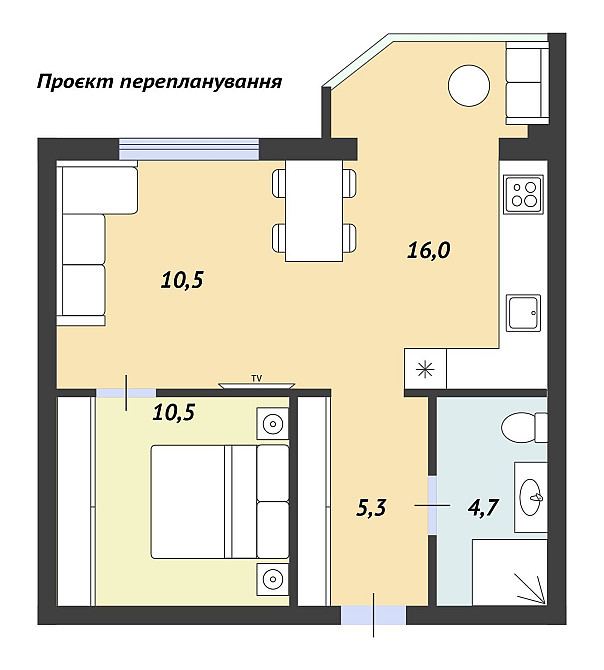 продаж 1к квартири ЖК Одеський квартал Крюківщина Ремонт "під чистову" Крюковщина - изображение 2