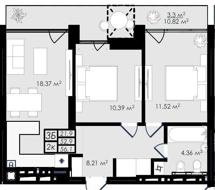 Продаж 2-кім квартири з терасою по вул Стрийській від забудовника Львів - зображення 4