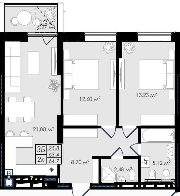 Продаж 2-кім квартири з терасою по вул Стрийській від забудовника Львів - зображення 7