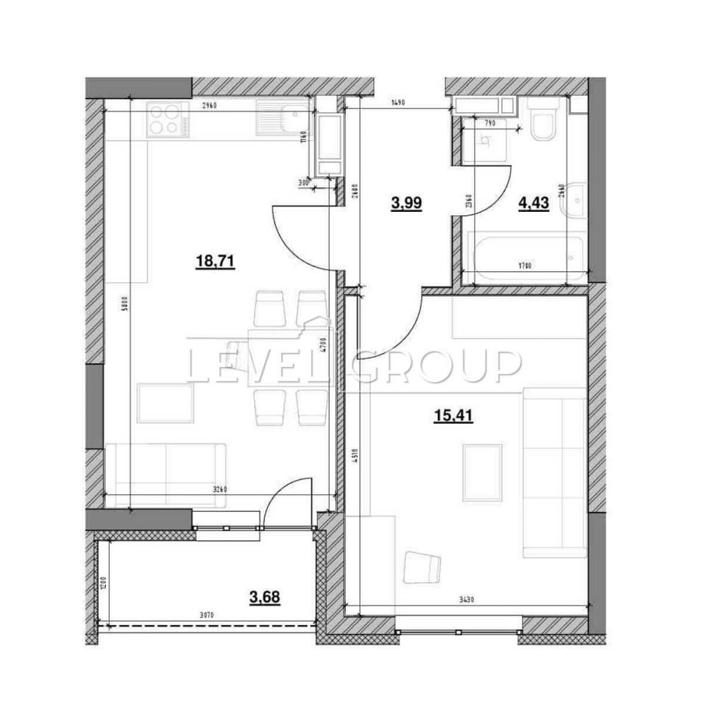 Продаж 1к квартири47 м2 в ЖК OKLAND пр. Повітряних Сил 56 Київ - зображення 2