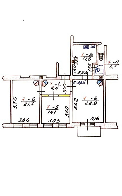 Продам три кімнатну квартиру. Центр Черновцы - изображение 4