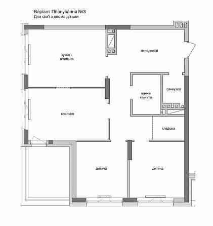 Продаж 3-к квартири 85м2 з терасою ЖК "KRONA PARK II" Бровари