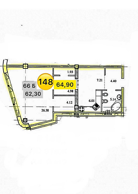 Квартира/Офис ЖК ПАРИЖ Французский бульвар ! Море, Центр, СВЕТ по 2грн Одеса - зображення 3