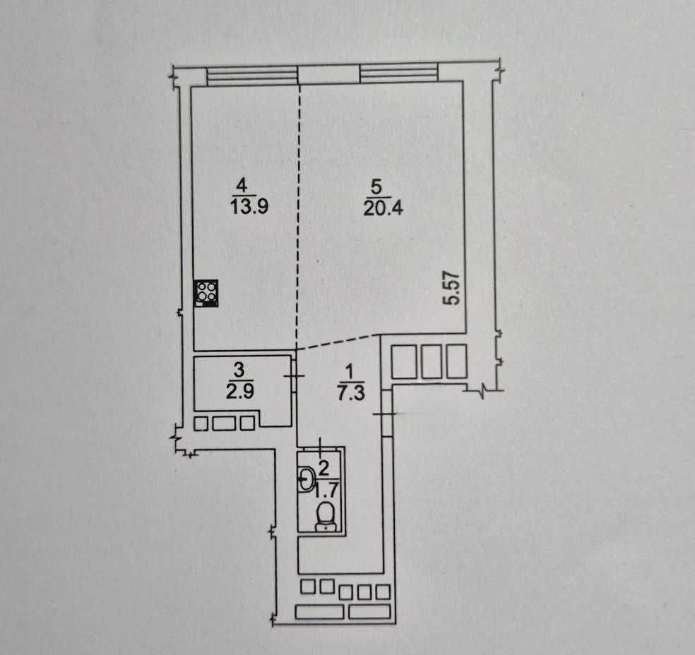 Дворівнева квартира з терасою в ЖК Seven, Дніпровська набережна Київ - зображення 3