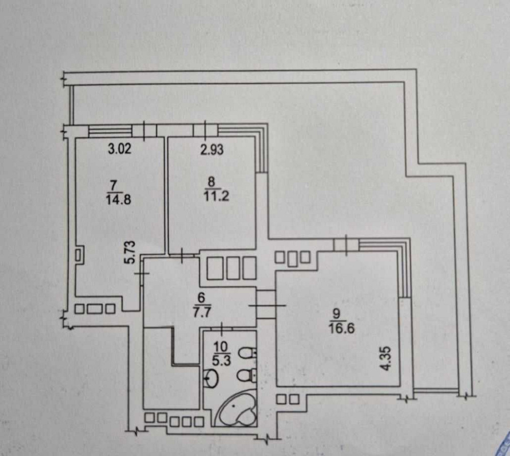 Дворівнева квартира з терасою в ЖК Seven, Дніпровська набережна Київ - зображення 7