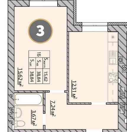 Терміновий продаж!1к 40 м2 за 36500$ Ціна реальна ЖК Молодість Ирпень