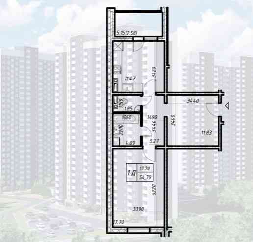 Власник! Без % 55 м.кв. Навигатор 2 Коноплянська 22, Київ