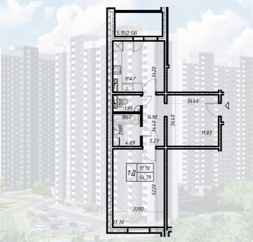 Власник! Без % 55 м.кв. Навигатор 2 Коноплянська 22, Київ - зображення 1