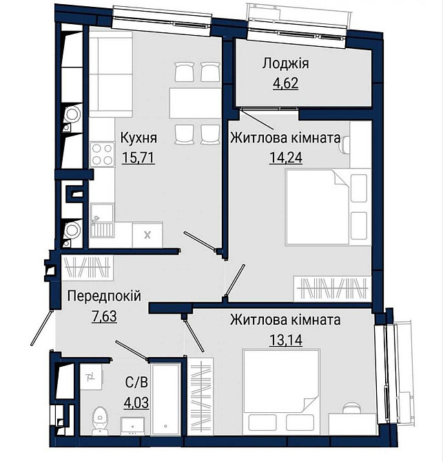 Продаж 2-кімнатної квартири в ЖК HELGA Львів - зображення 2
