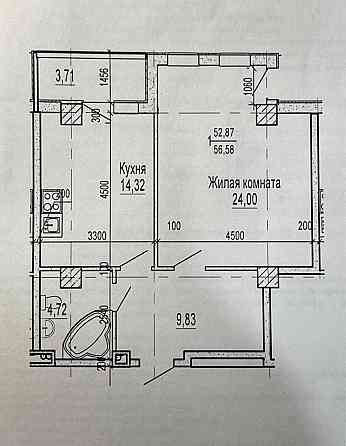 ЖК Павловский Квартал! ! 6 секция. СДАН. Стр сост. Продам 1к 58 м2 Харків