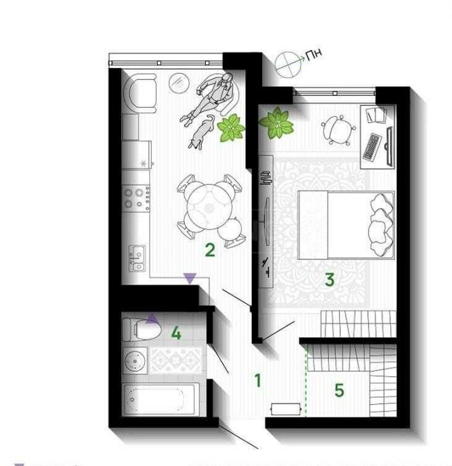 Готова до ремонту 1-к квартира у ЖК Комфорт Парк + Дизайн проект Ивано-Франковск - изображение 3
