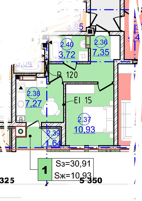 Продаж 1 кімнатної квартири ПО ПЕРЕУСТУПЦІ у ЖК Зоряний Ужгород - зображення 1