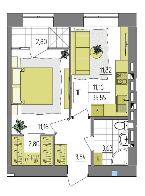 Терміново. Власник. Однокімнатна Новобудова. ЖК Синергія Рівне - зображення 1
