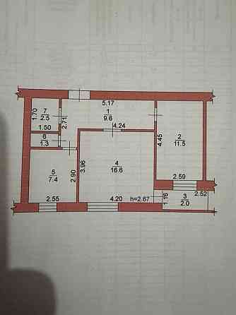 2-х кімнатна квартира в будинку військомат Веселое (Переяслав-Хмельницкий р-н)
