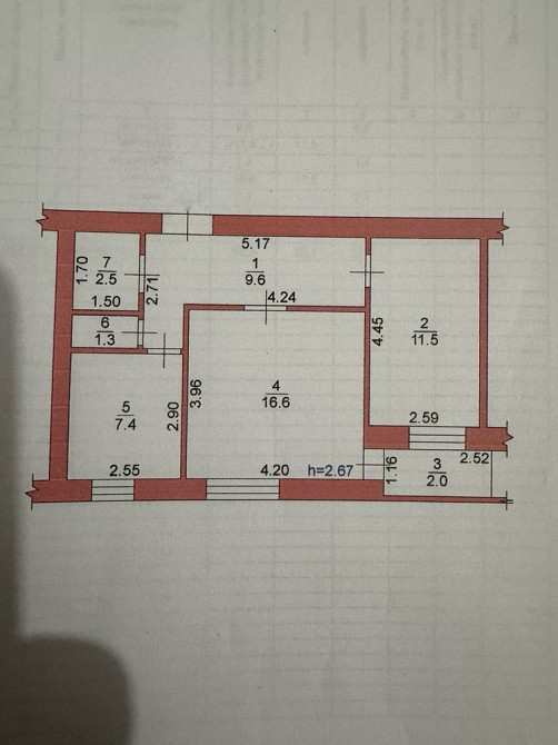 2-х кімнатна квартира в будинку військомат Веселое (Переяслав-Хмельницкий р-н) - изображение 1
