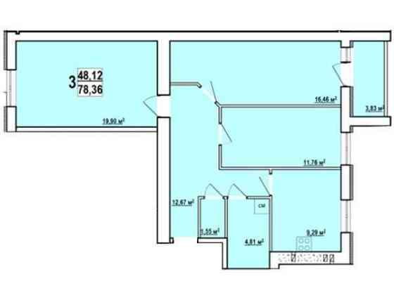 ЖК Мира 3, ул Мира, 43! Продам 3 ком квартиру пл 80м2, этаж 7/9ти! A Харьков