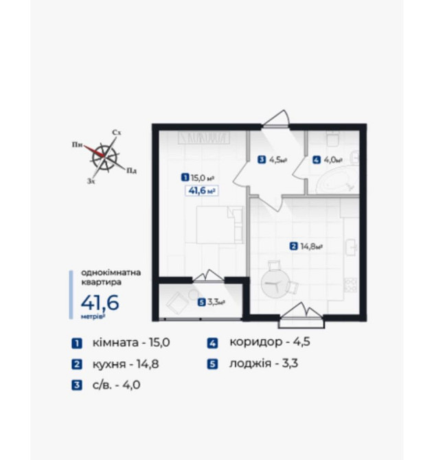 1к квартира ЖК козацький є розтермінування! Крихівці - зображення 1