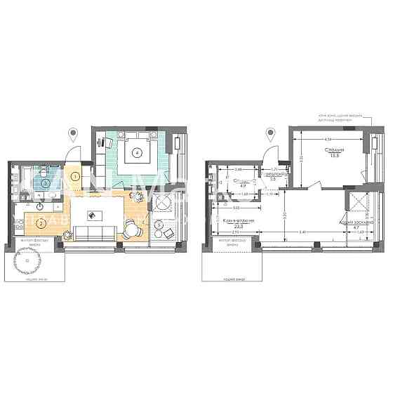 ПРОДАЖ 51,7 м2, 1-кімн квартира, ЖК UNIT.Home Юніт Хоум! БЕЗ КОМІСІЇ Київ