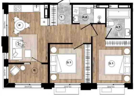 2кк | без комісії | 58м2 БУЧА Буча