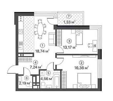 Продаж 2-кімнатної квартири в ЖК «7 Kvartal»! Вид на Retroville! Київ