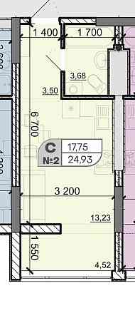 Продам студию на Таирова, новый сданныйдом, состояние от строителей Одеса