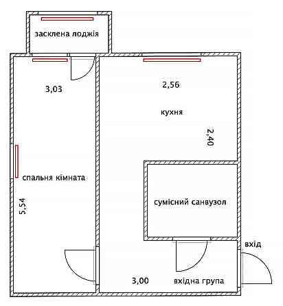 Без % 1 кімнатна квартира у Дарницькому районі, біля парку. Київ