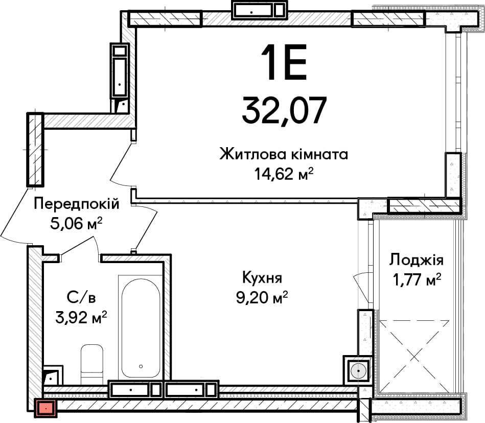 1к квартира без ремонту ЖК Синергія Сіті Ирпень - изображение 1