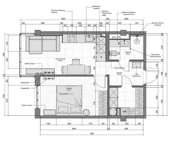 Квартира клубный дом 41,7 м2 гагарина ул генерала пушкина паркинг лифт Днепр