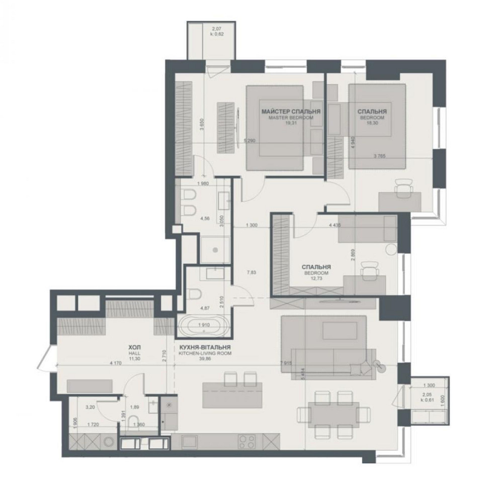 Продажа квартиры ЖК TRIIINITY Тринити без ремонта, Печерск, 2 849$-m2 Київ - зображення 2