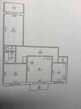 Подам трикімнатну квартиру на 7 Зарічному в будинку номер 16 Кривой Рог