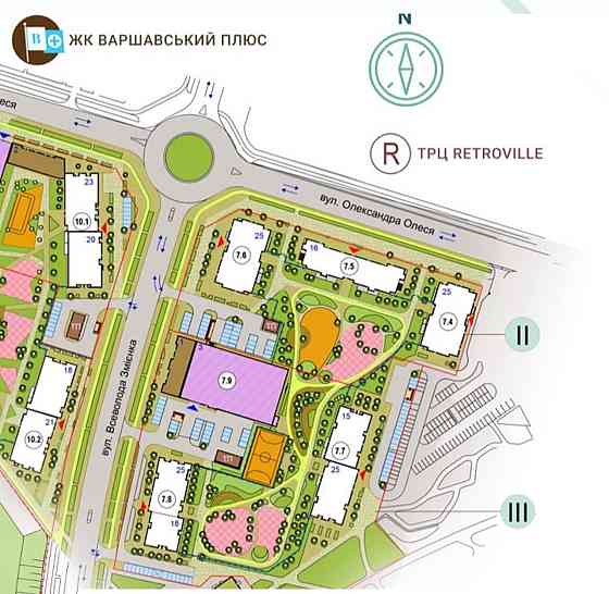 Простора 2к квартира у ЖК Варшавський 3 БЕЗ% Київ