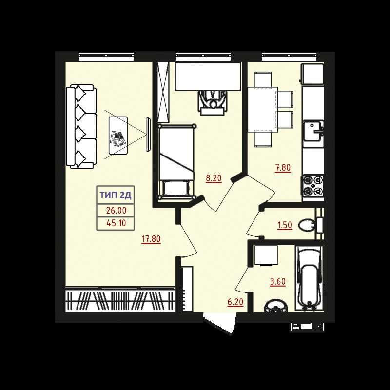 2х квартира ЖК "Острова" на Марсельской Одеса - зображення 2