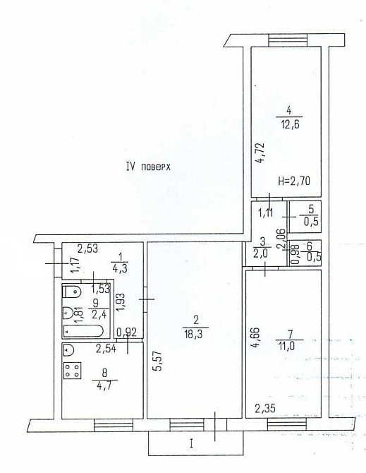 3-х комнатная на ФОНТАНЕ - 4ст. Большого Фонтана Одеса - зображення 1