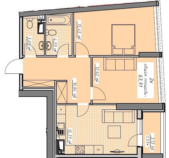 Продам 2 комнатную квартиру ЖК Атмосфера, сданная секция Одеса - зображення 5