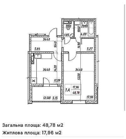 Зданий 49м +гардеробна З РЕМОНТОМ Навігатор Коноплянська Лугова Київ