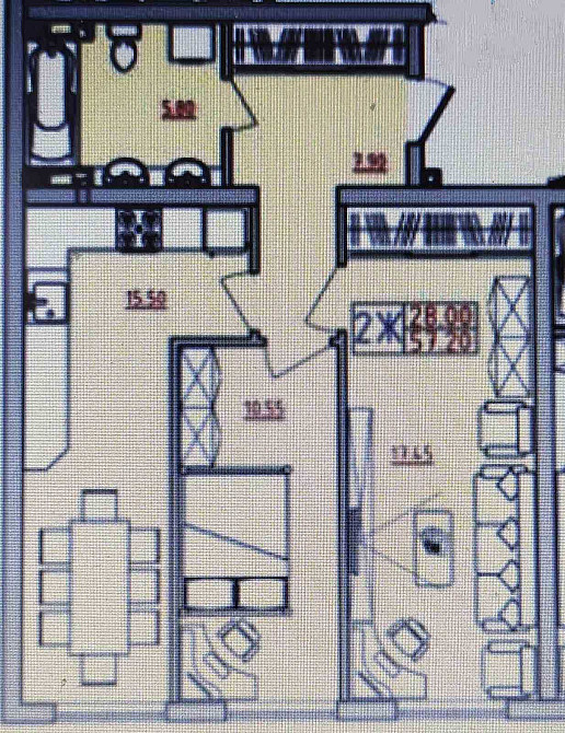 2-комнатная 57 м² в ЖК “Острова”, рассрочка без переплат Одеса - зображення 2