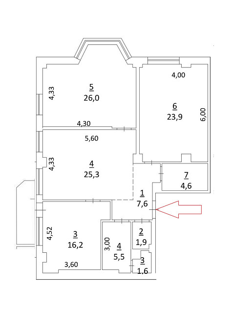 Трикімнатна квартира в зданому будинку в Аркадії Одеса - зображення 3