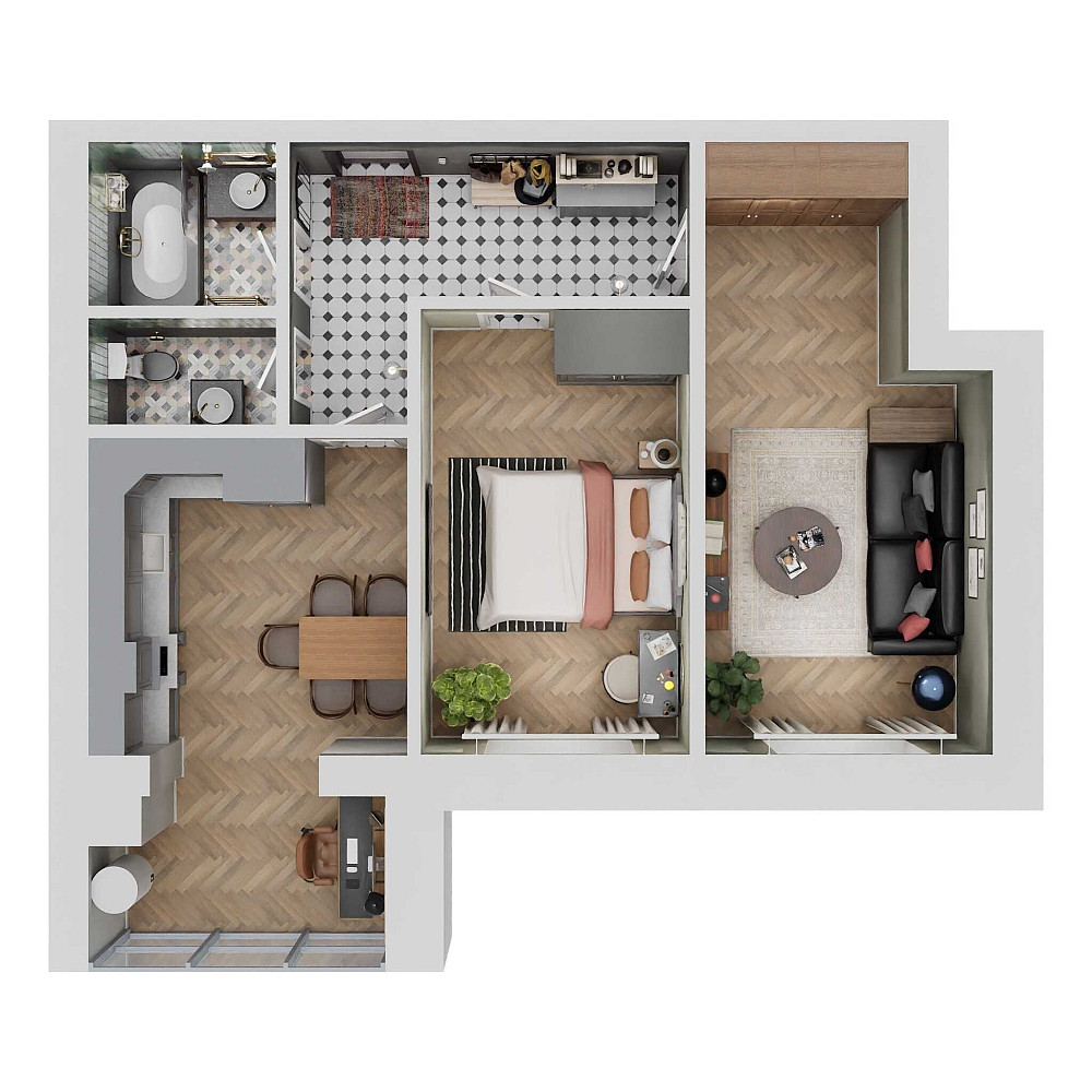 Перший внесок 30% на 2-кімнатну 59,04м2 у сучасному ЖК НОВА БУДОВА 2 Кам`янець-Подільський - зображення 3