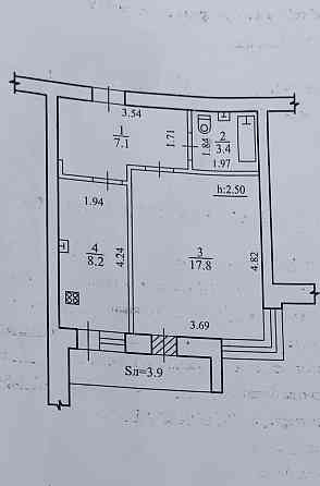 1к Харьковская 39 метров в кирпичном доме Сумы