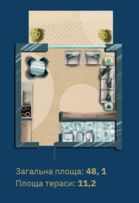Елітна квартира з терасою в малоповерховому ЖК на узбережжі Одеси Одеса - зображення 4