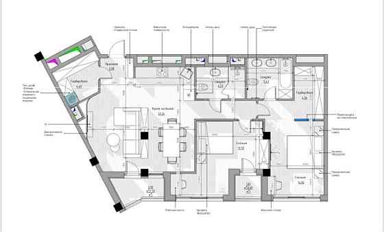БЕЗ КОМИССИИ, Двухкомнатная квартира 87м с новым ремонтом в центре Одеса