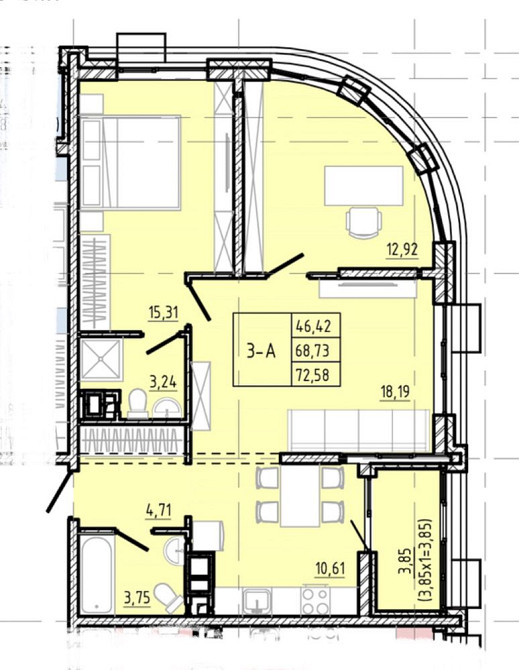 ЖК МОДЕРН. Шикарная 3 комн. кв. с Видом Моря и Рассрочкой -18 месяцев! Одесса - изображение 3