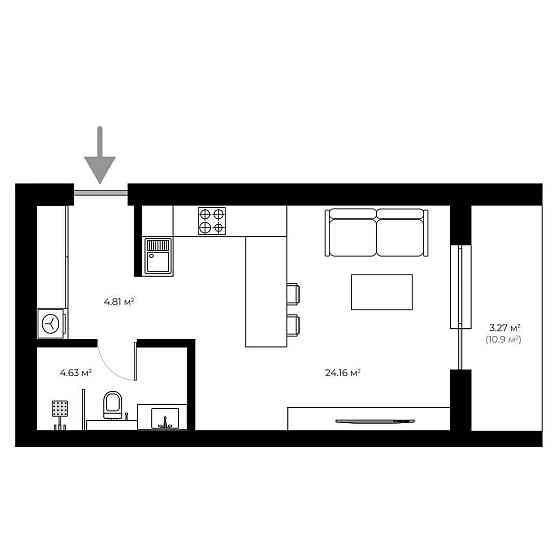 Продаж смарт-квартири в новобудові, етап будівництва (ЖК GRAND HILLS) Ужгород