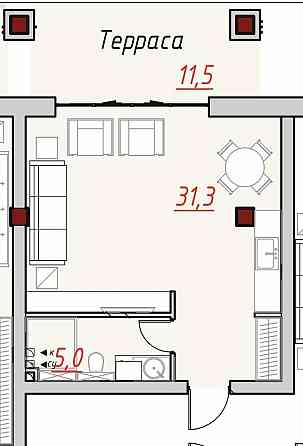 Квартира-студия с террасой в ЖК "OZONE"! Азарова. Французский бульвар Одесса