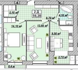 Терміново! 2к квартира в центрі, 56,2м.кв., найкраща ціна! Ивано-Франковск - изображение 2