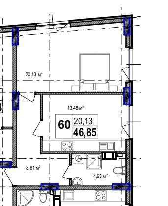 Продаж  євродвушки 46,85 кв. м в ЖК Ліберті Парк Киев - изображение 4